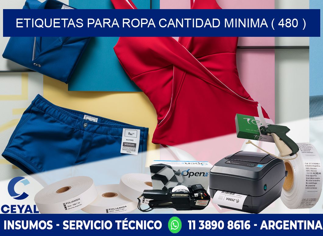 ETIQUETAS PARA ROPA CANTIDAD MINIMA ( 480 )