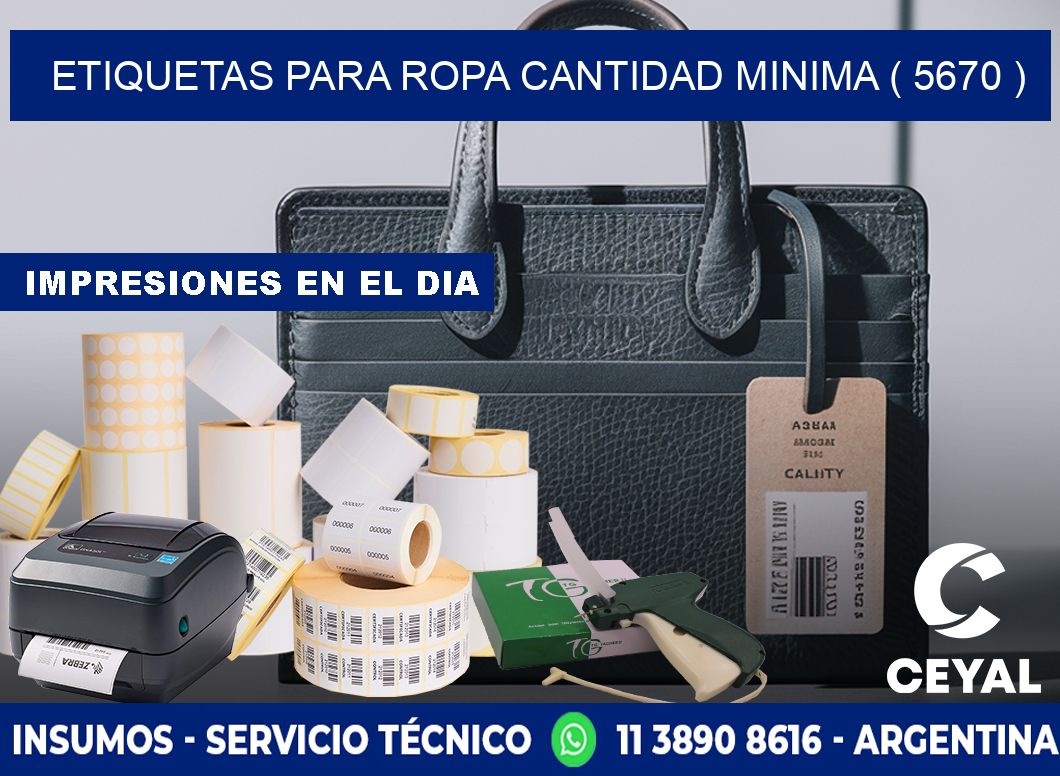 ETIQUETAS PARA ROPA CANTIDAD MINIMA ( 5670 )