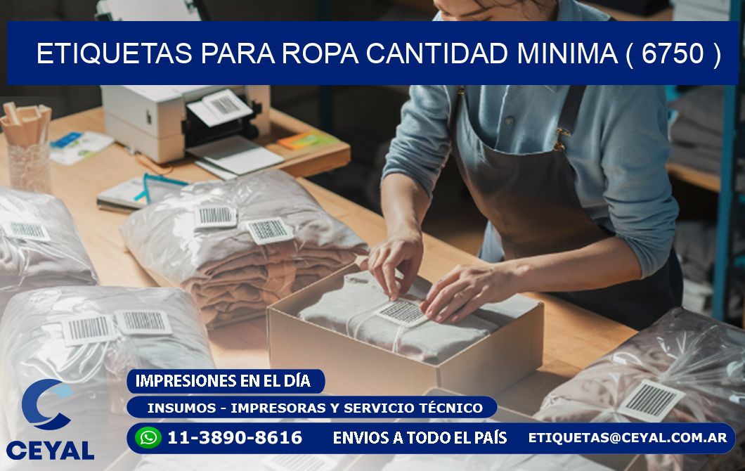 ETIQUETAS PARA ROPA CANTIDAD MINIMA ( 6750 )