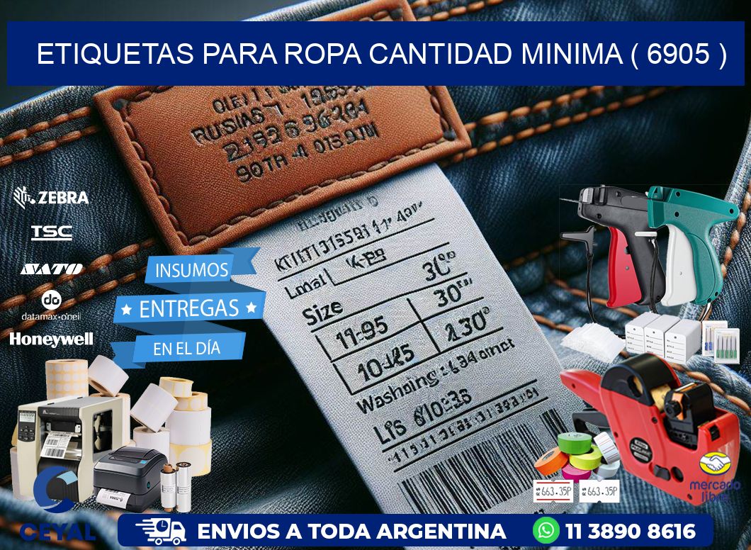 ETIQUETAS PARA ROPA CANTIDAD MINIMA ( 6905 )