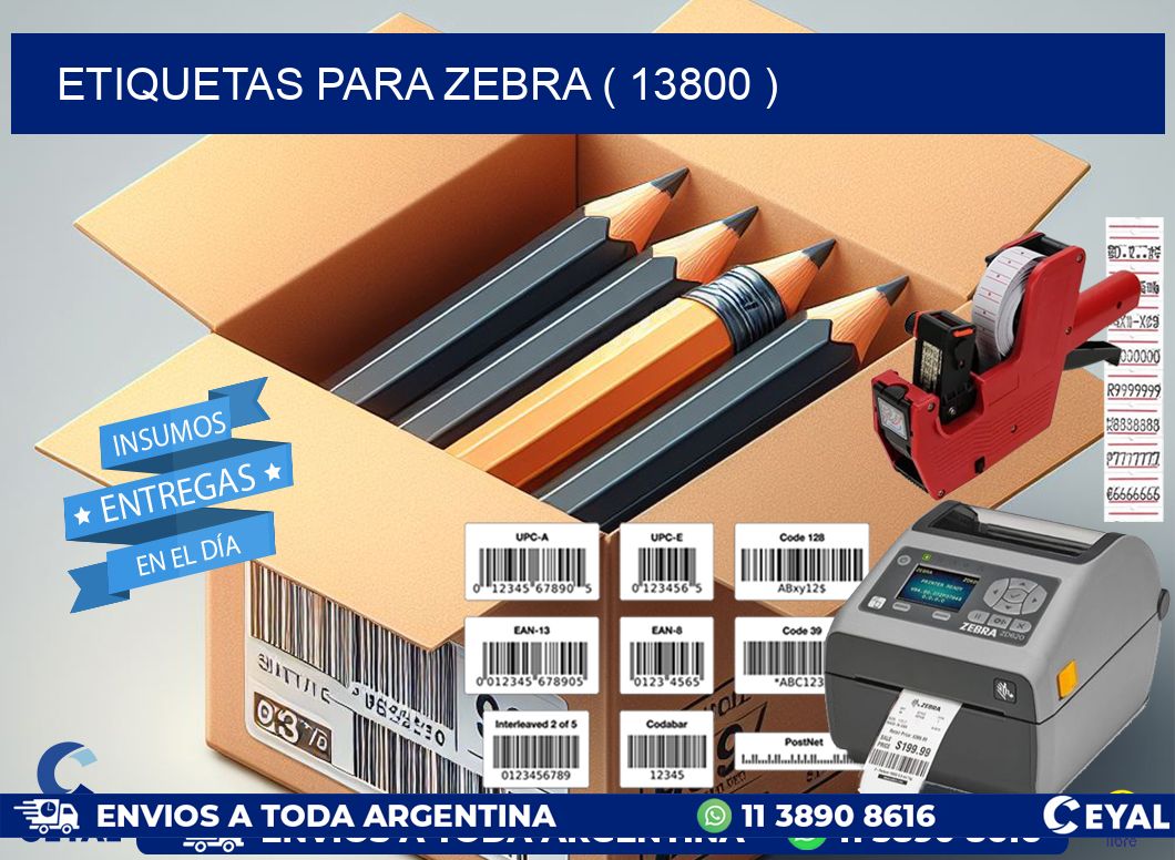 ETIQUETAS PARA ZEBRA ( 13800 )