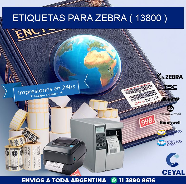 ETIQUETAS PARA ZEBRA ( 13800 )