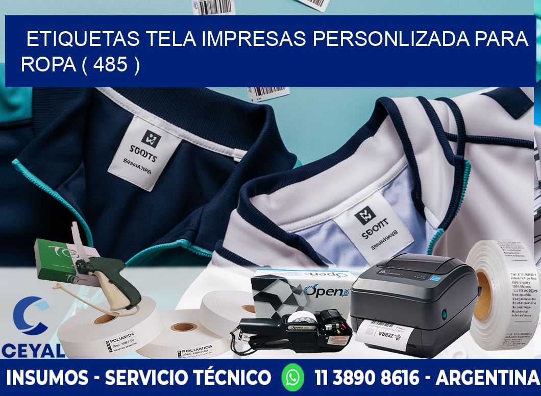 ETIQUETAS TELA IMPRESAS PERSONLIZADA PARA ROPA ( 485 )