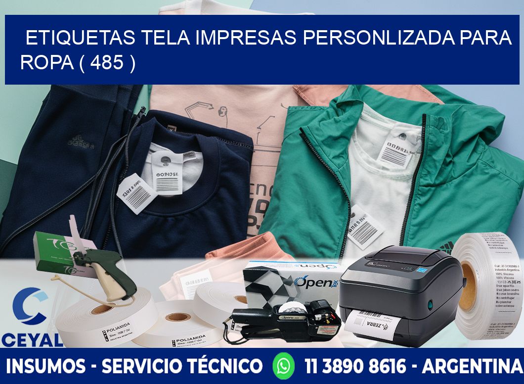 ETIQUETAS TELA IMPRESAS PERSONLIZADA PARA ROPA ( 485 )