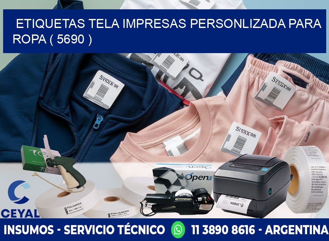 ETIQUETAS TELA IMPRESAS PERSONLIZADA PARA ROPA ( 5690 )