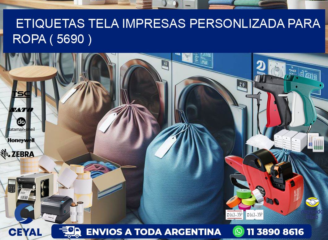 ETIQUETAS TELA IMPRESAS PERSONLIZADA PARA ROPA ( 5690 )