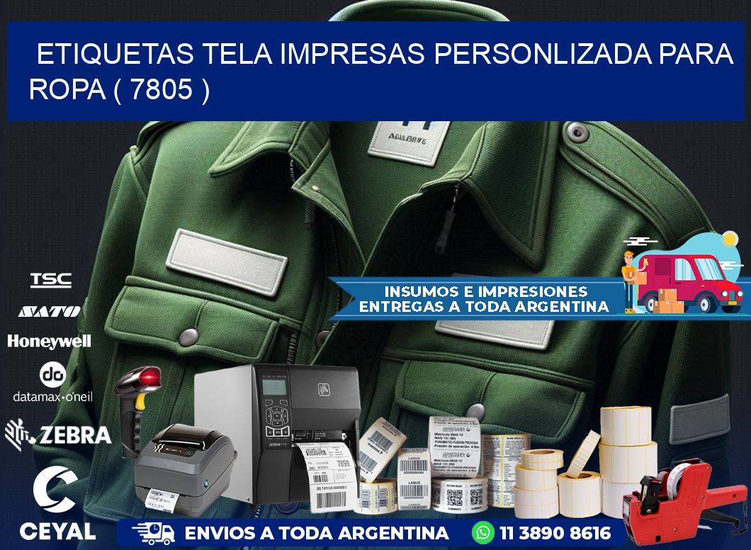 ETIQUETAS TELA IMPRESAS PERSONLIZADA PARA ROPA ( 7805 )