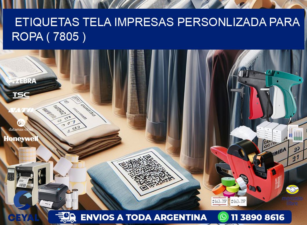 ETIQUETAS TELA IMPRESAS PERSONLIZADA PARA ROPA ( 7805 )