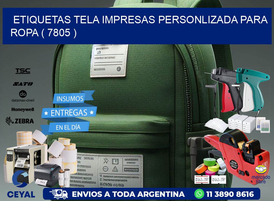 ETIQUETAS TELA IMPRESAS PERSONLIZADA PARA ROPA ( 7805 )