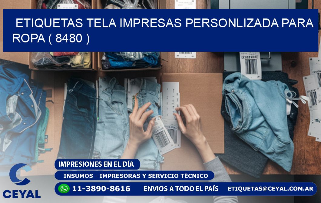 ETIQUETAS TELA IMPRESAS PERSONLIZADA PARA ROPA ( 8480 )