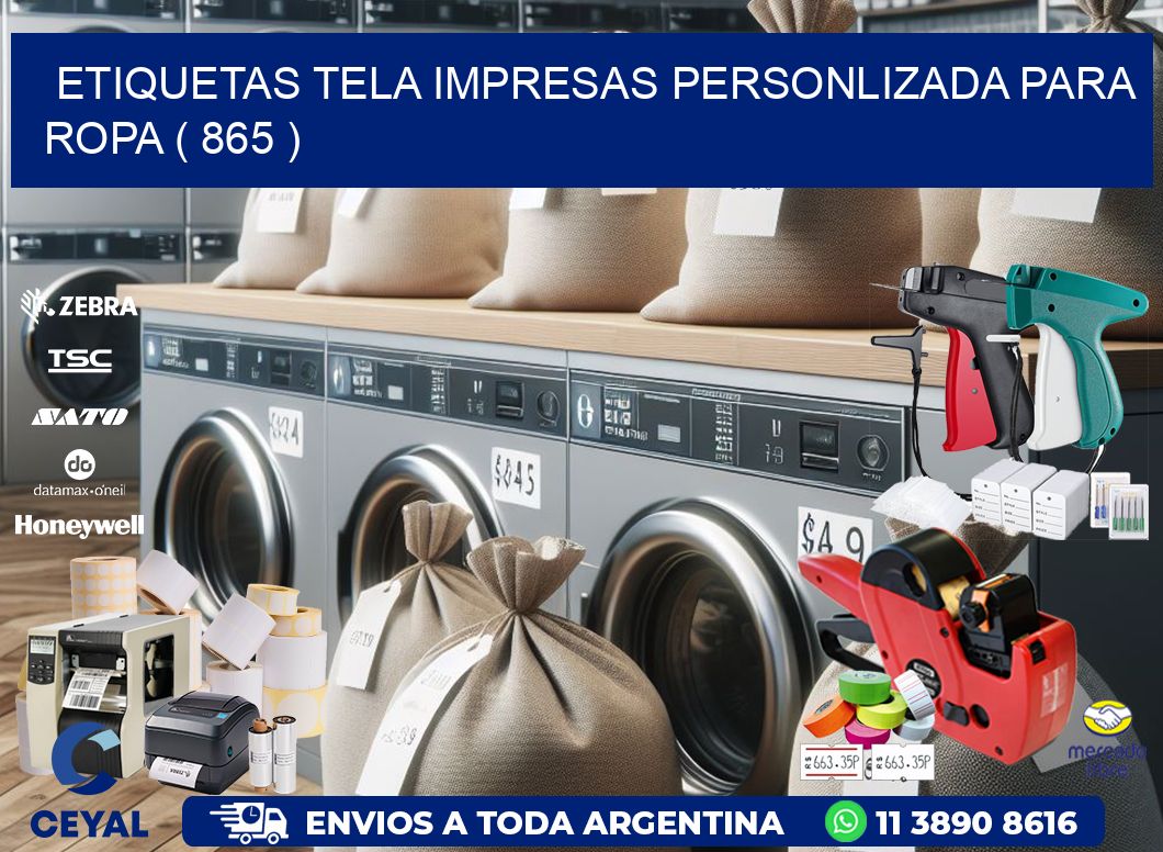 ETIQUETAS TELA IMPRESAS PERSONLIZADA PARA ROPA ( 865 )