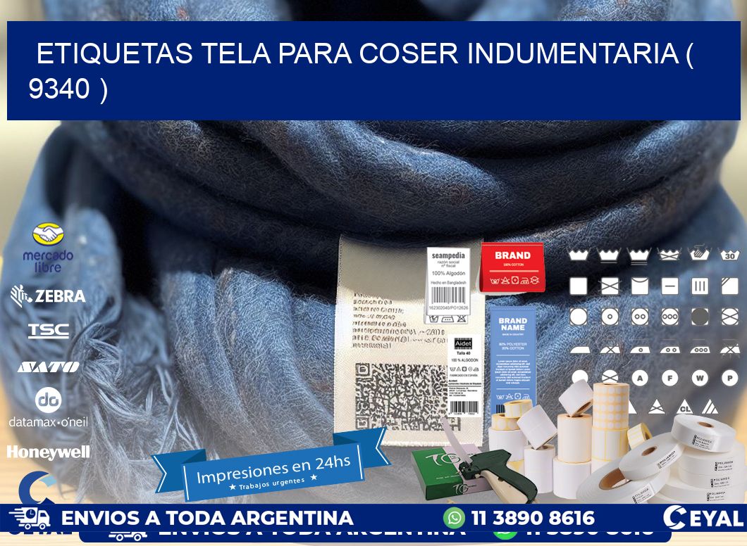 ETIQUETAS TELA PARA COSER INDUMENTARIA ( 9340 )