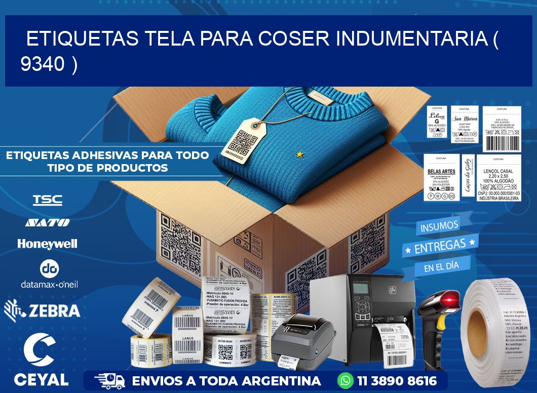 ETIQUETAS TELA PARA COSER INDUMENTARIA ( 9340 )