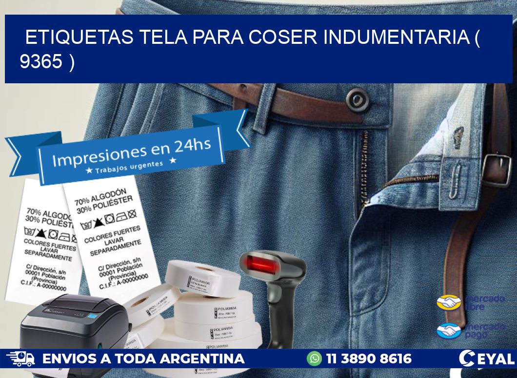 ETIQUETAS TELA PARA COSER INDUMENTARIA ( 9365 )