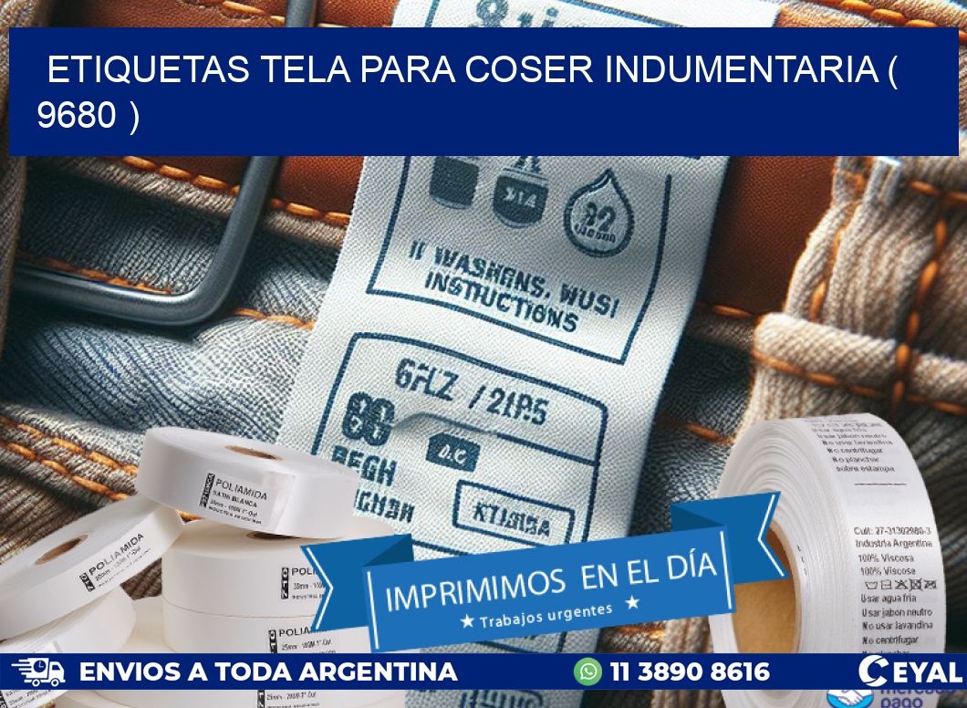 ETIQUETAS TELA PARA COSER INDUMENTARIA ( 9680 )