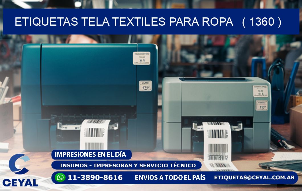 ETIQUETAS TELA TEXTILES PARA ROPA   ( 1360 )