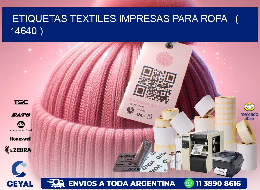 ETIQUETAS TEXTILES IMPRESAS PARA ROPA   ( 14640 )