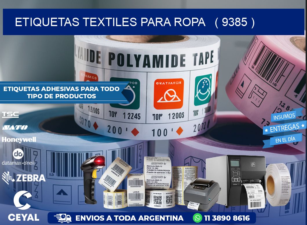 ETIQUETAS TEXTILES PARA ROPA   ( 9385 )