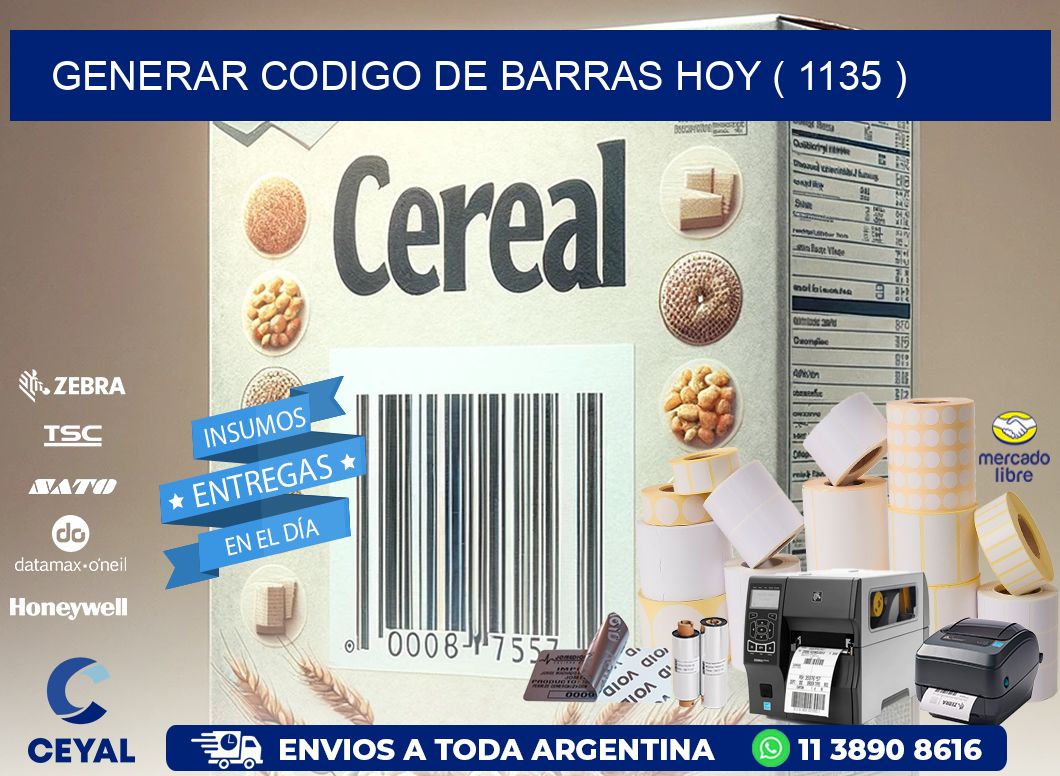 GENERAR CODIGO DE BARRAS HOY ( 1135 )