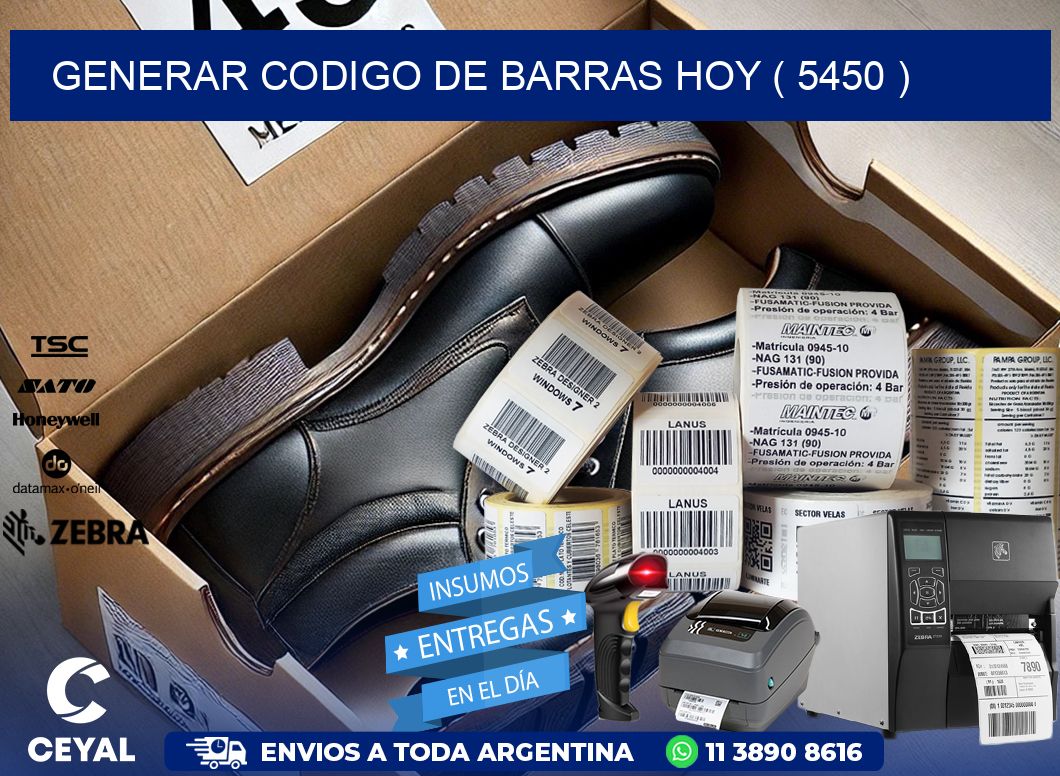 GENERAR CODIGO DE BARRAS HOY ( 5450 )