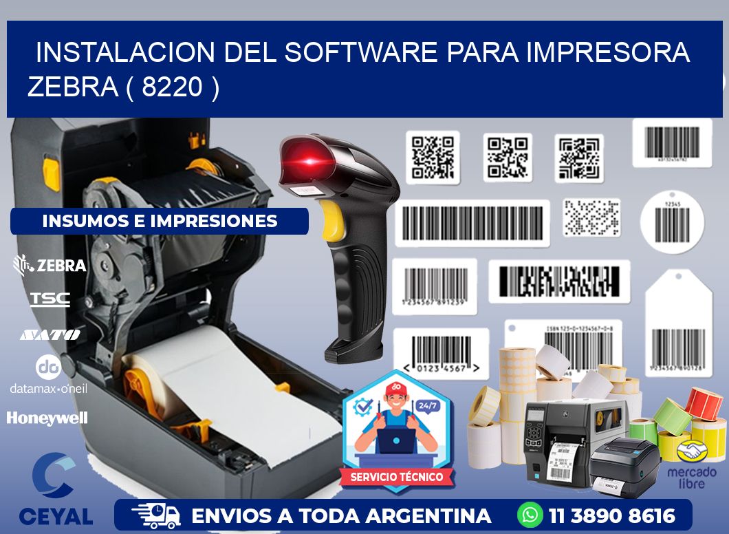 INSTALACION DEL SOFTWARE PARA IMPRESORA ZEBRA ( 8220 )