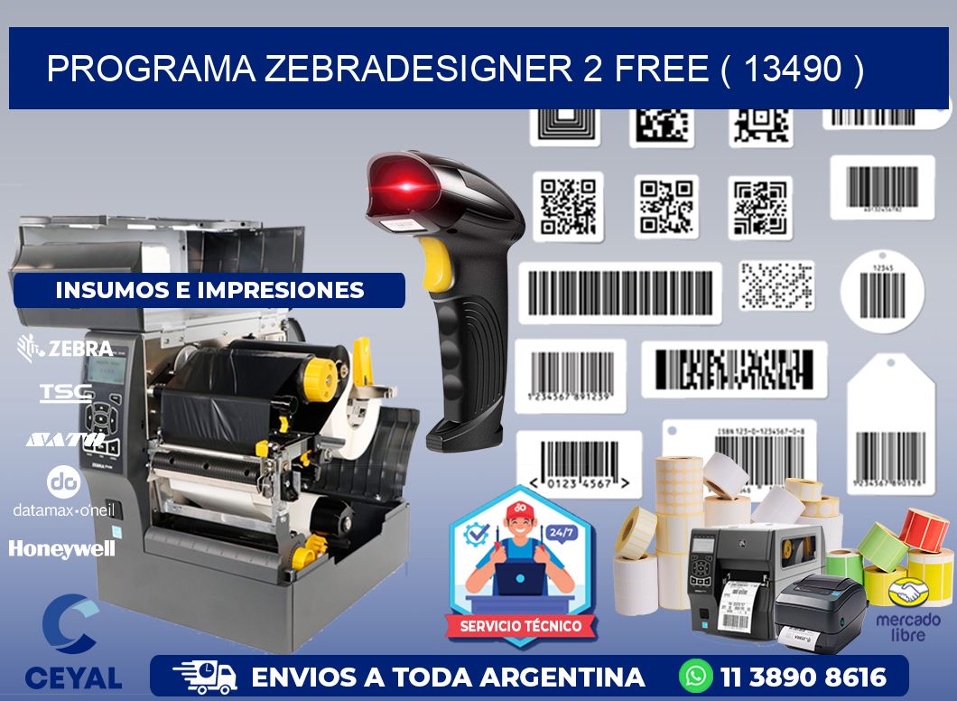 PROGRAMA ZEBRADESIGNER 2 FREE ( 13490 )