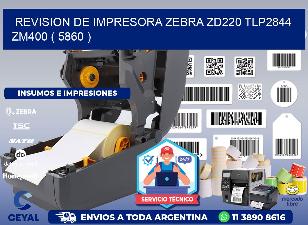 REVISION DE IMPRESORA ZEBRA ZD220 TLP2844 ZM400 ( 5860 )