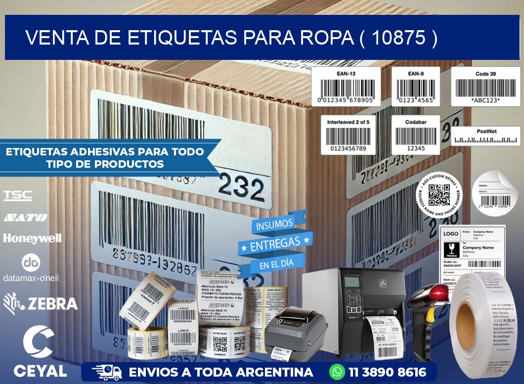 VENTA DE ETIQUETAS PARA ROPA ( 10875 )