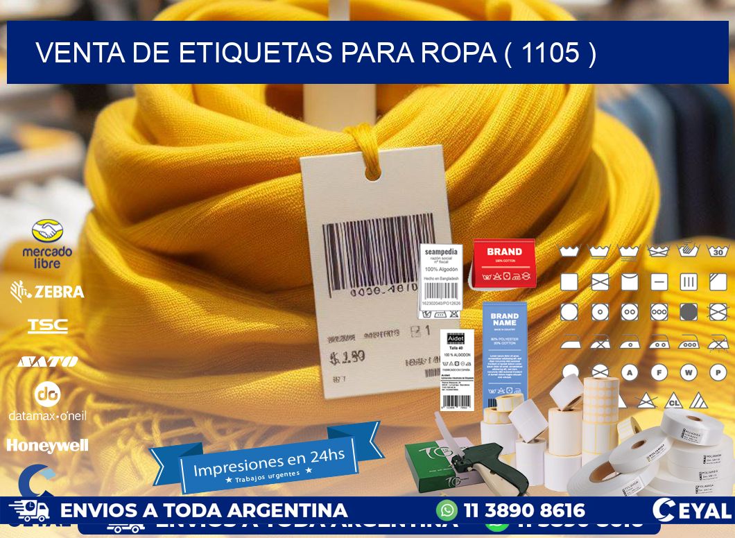 VENTA DE ETIQUETAS PARA ROPA ( 1105 )