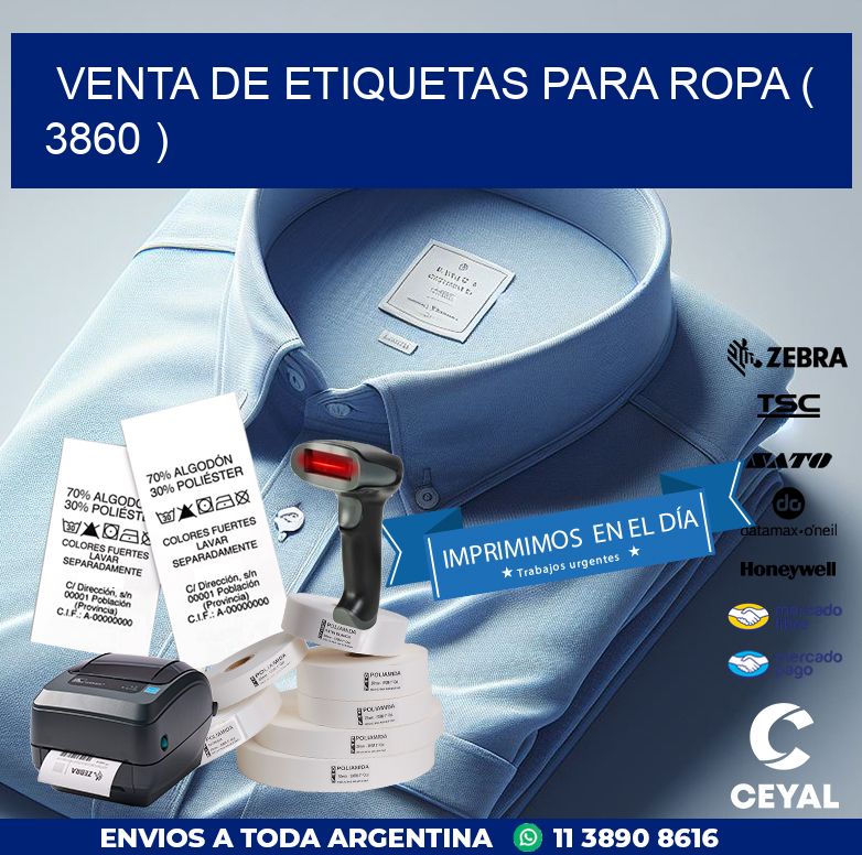 VENTA DE ETIQUETAS PARA ROPA ( 3860 )