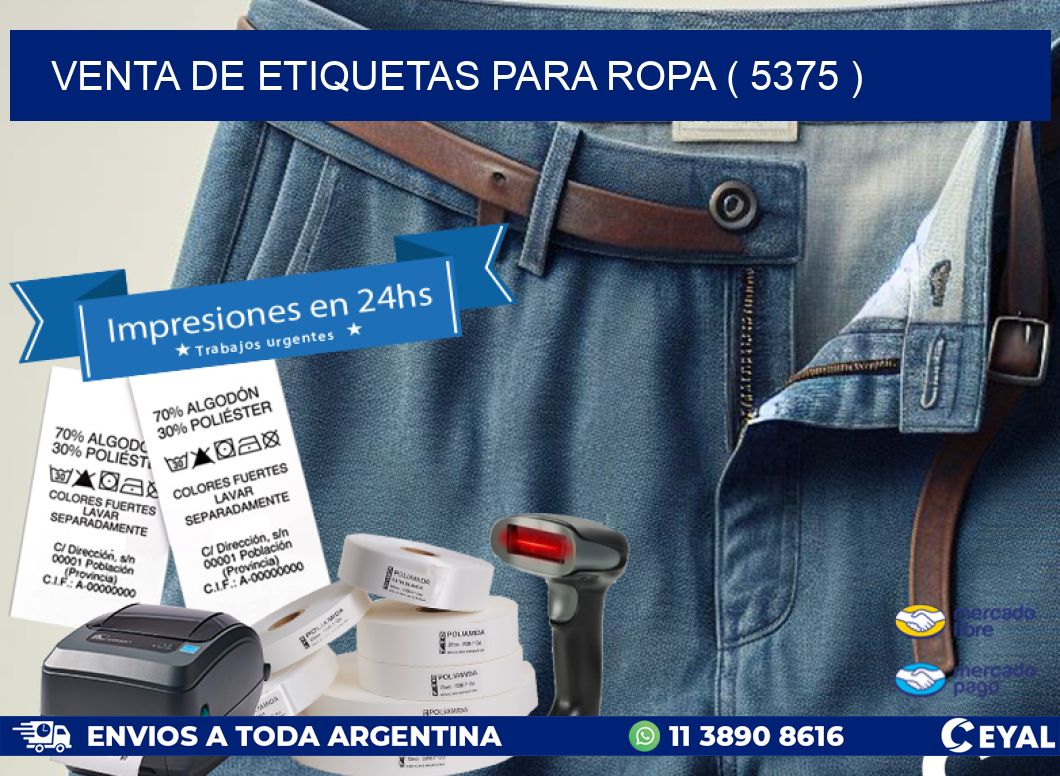 VENTA DE ETIQUETAS PARA ROPA ( 5375 )