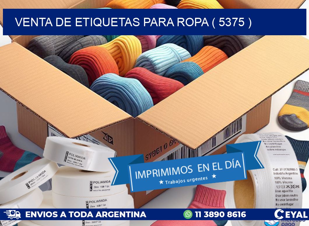 VENTA DE ETIQUETAS PARA ROPA ( 5375 )