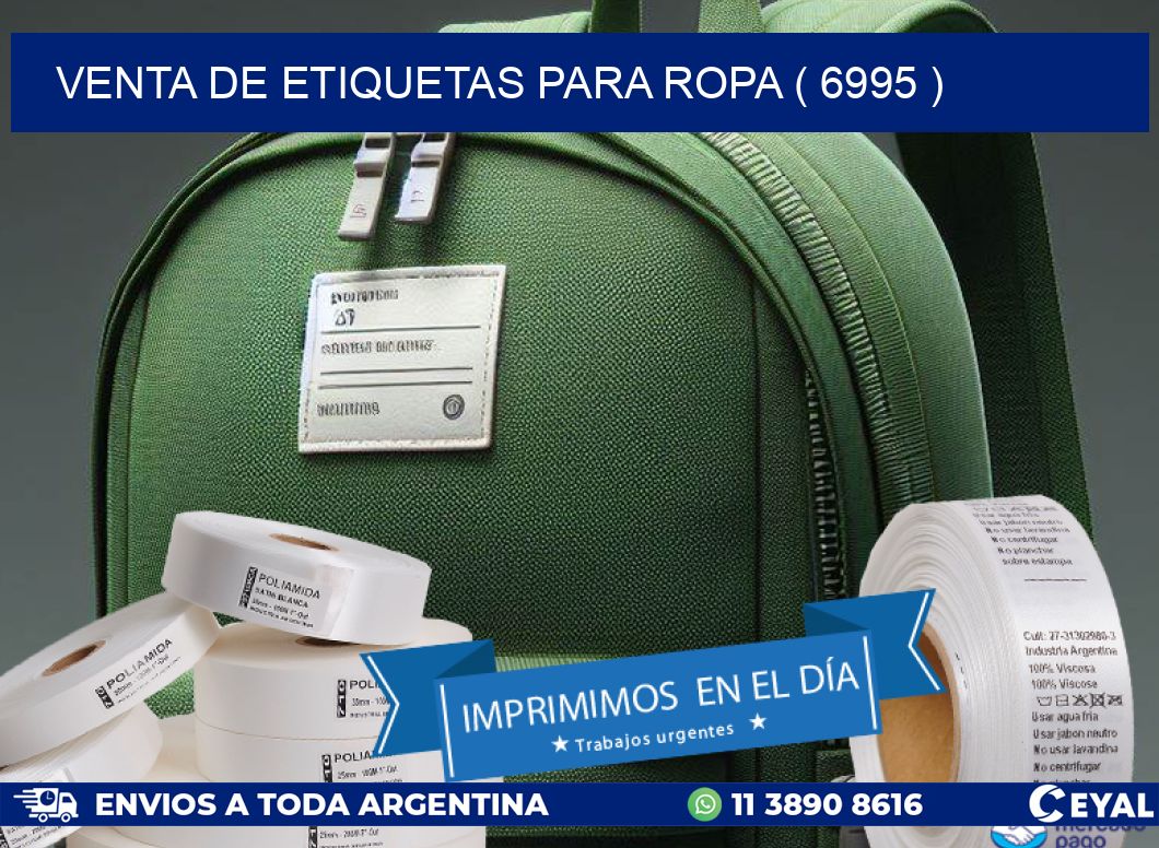 VENTA DE ETIQUETAS PARA ROPA ( 6995 )