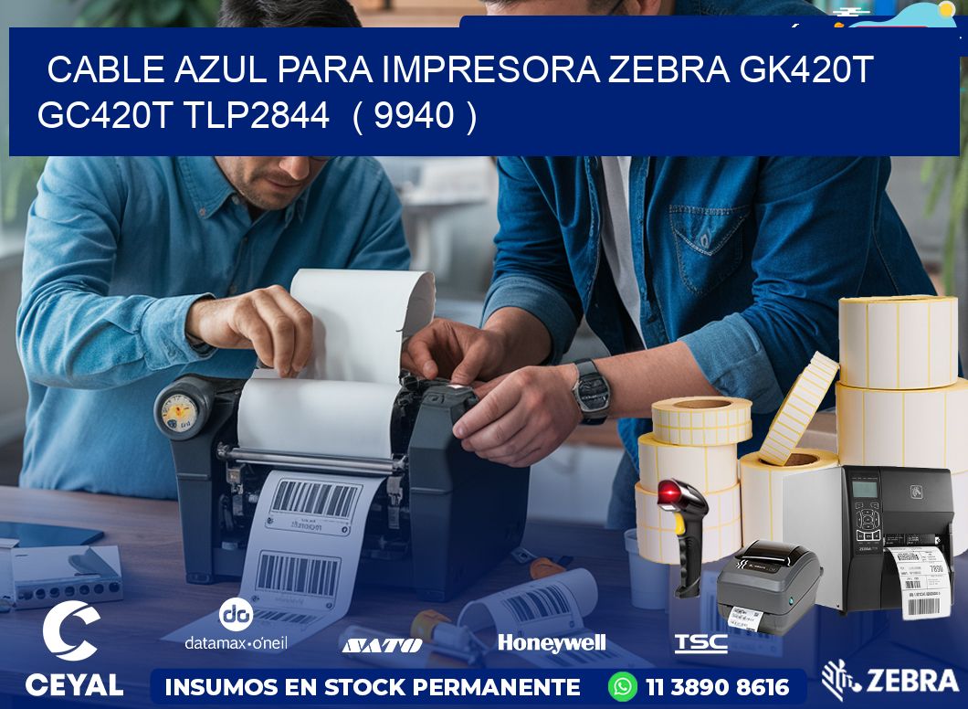 cable azul para impresora zebra GK420T GC420T TLP2844  ( 9940 )