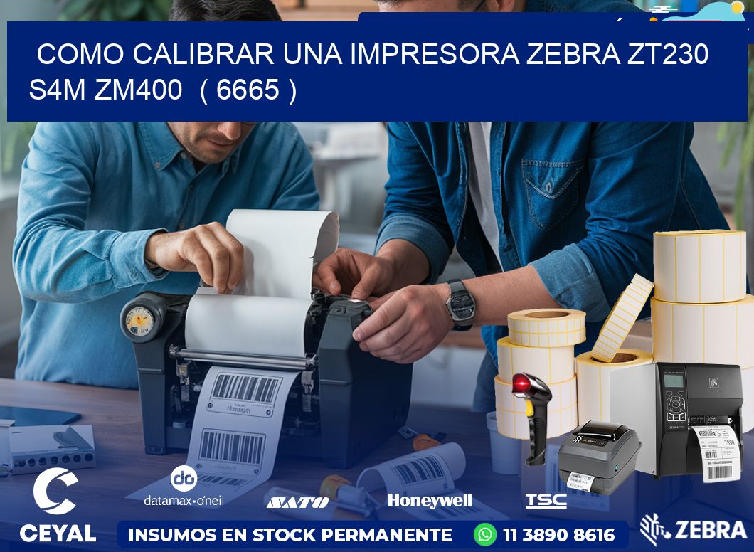 como calibrar una impresora zebra zt230 S4M ZM400  ( 6665 )