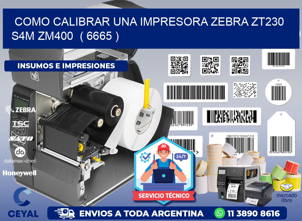 como calibrar una impresora zebra zt230 S4M ZM400  ( 6665 )