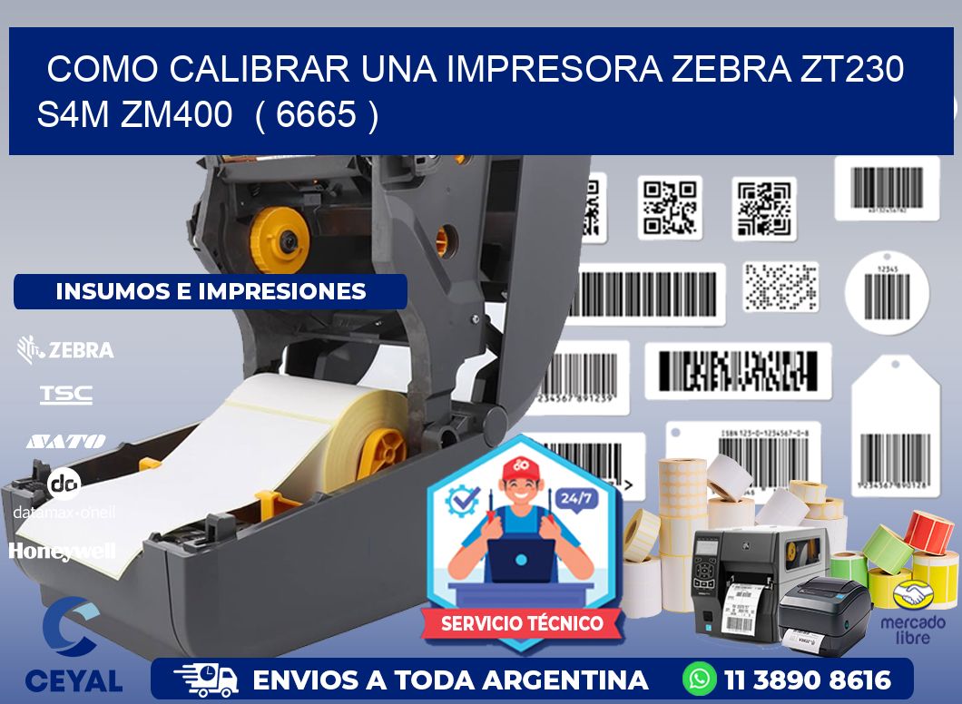 como calibrar una impresora zebra zt230 S4M ZM400  ( 6665 )