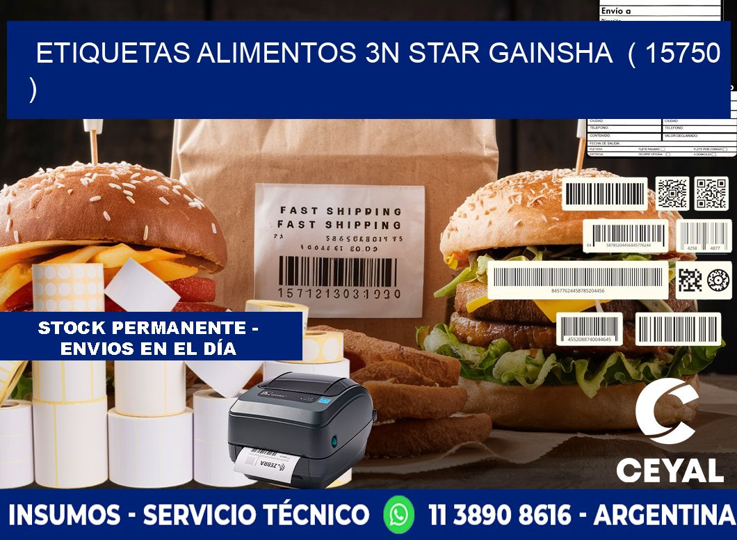 etiquetas alimentos 3n star gainsha  ( 15750 )