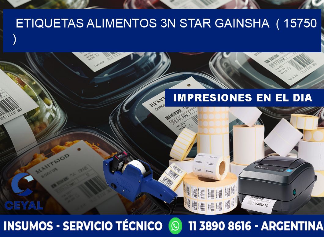 etiquetas alimentos 3n star gainsha  ( 15750 )