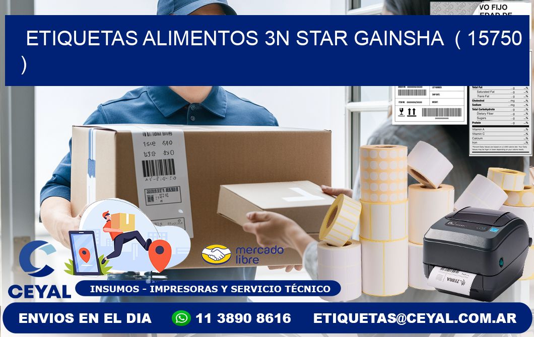 etiquetas alimentos 3n star gainsha  ( 15750 )