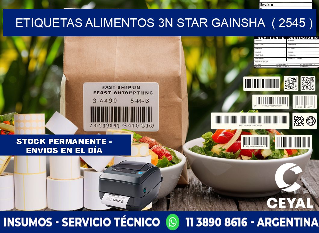 etiquetas alimentos 3n star gainsha  ( 2545 )