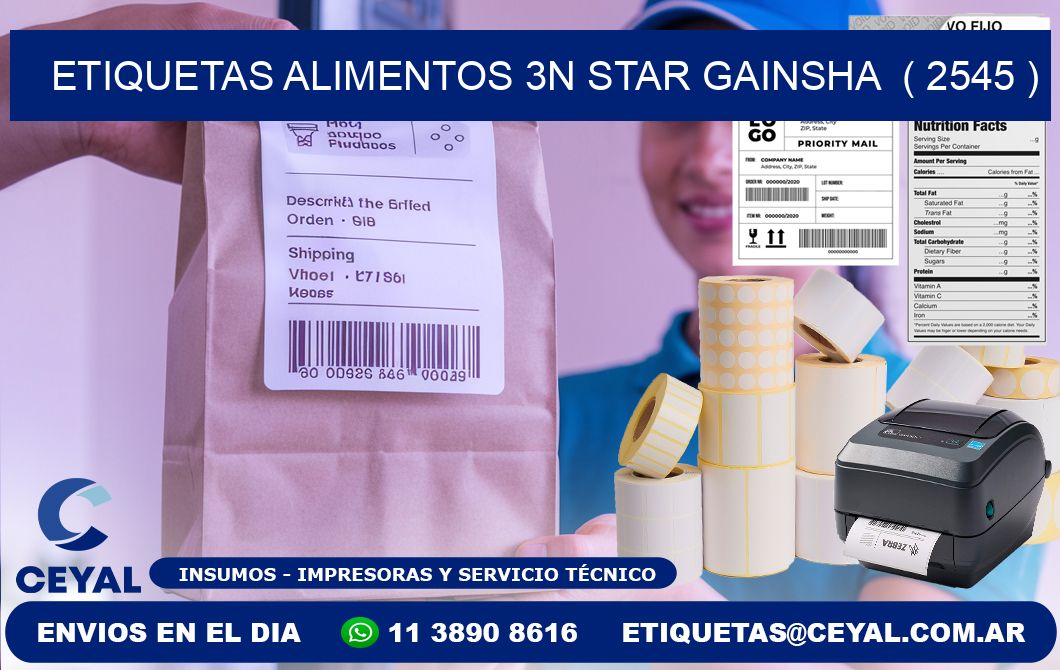 etiquetas alimentos 3n star gainsha  ( 2545 )