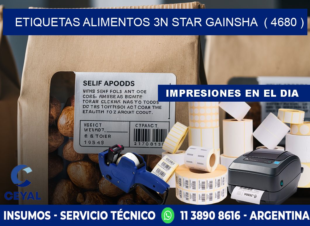 etiquetas alimentos 3n star gainsha  ( 4680 )