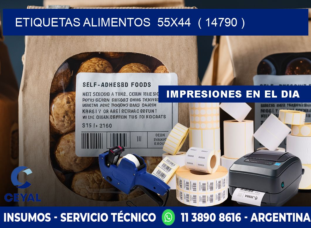 etiquetas alimentos  55x44  ( 14790 )