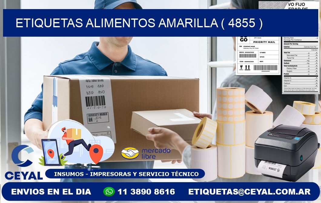 etiquetas alimentos amarilla ( 4855 )