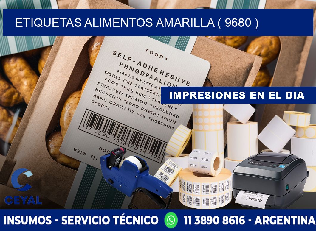 etiquetas alimentos amarilla ( 9680 )