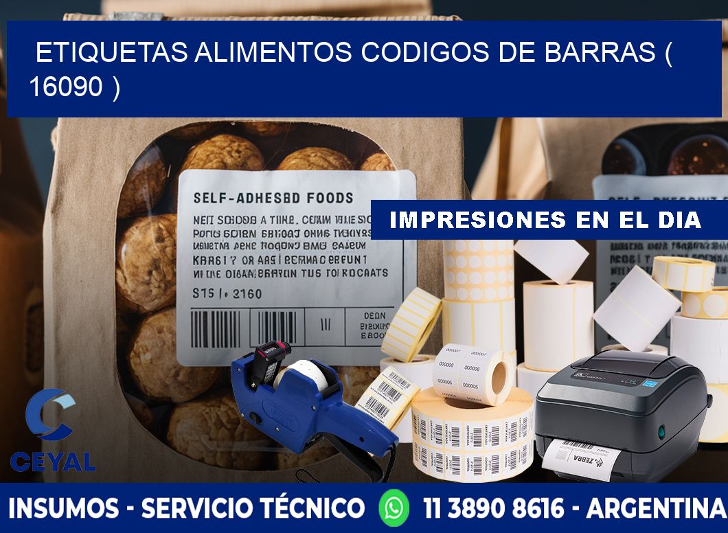 etiquetas alimentos codigos de barras ( 16090 )