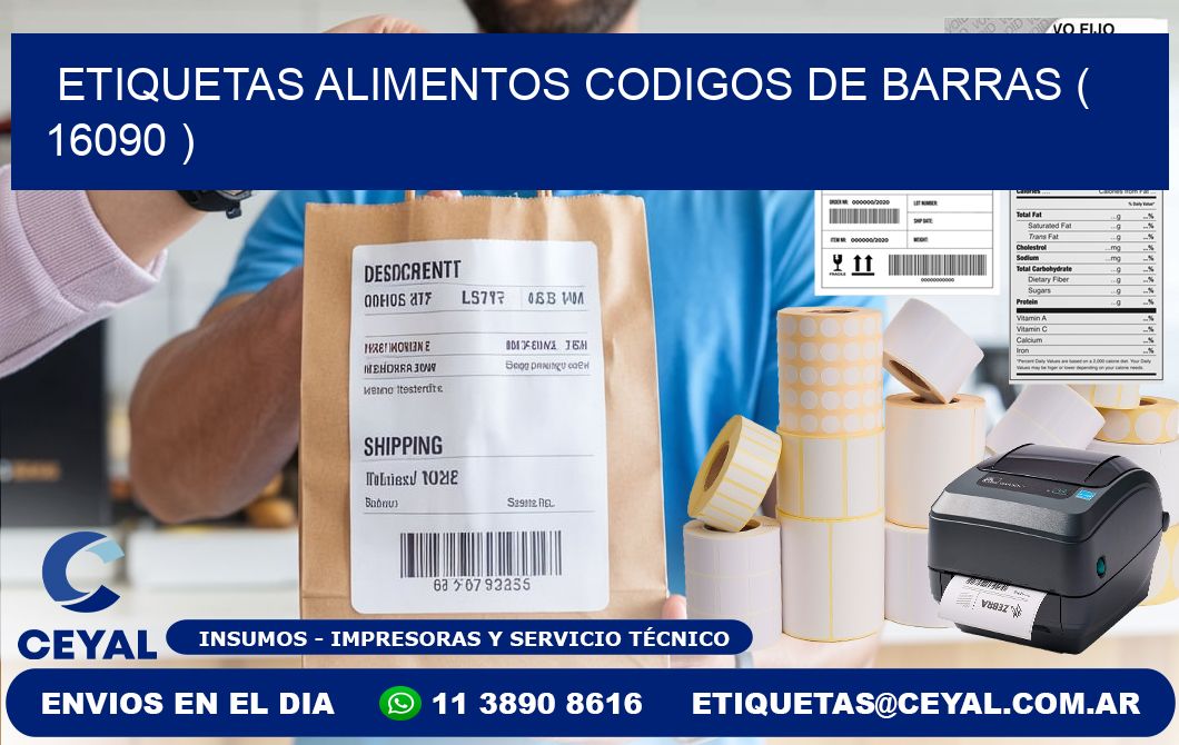 etiquetas alimentos codigos de barras ( 16090 )