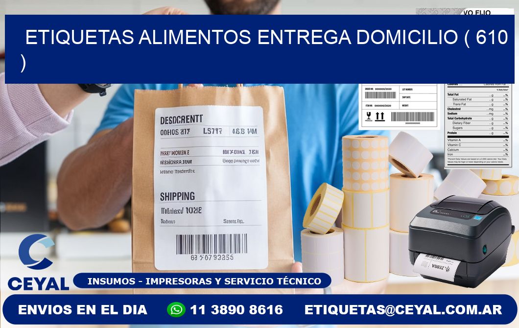 etiquetas alimentos entrega domicilio ( 610 )