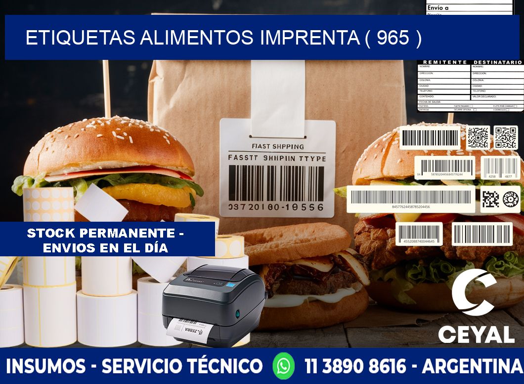 etiquetas alimentos imprenta ( 965 )